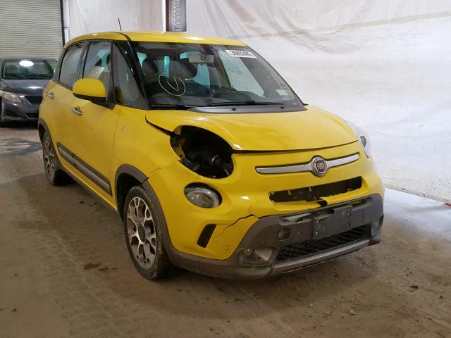 ZFBCFADH3EZ023599 - 2014 FIAT 500L TREKK YELLOW photo 1