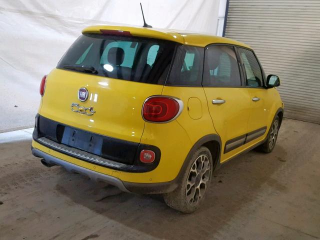 ZFBCFADH3EZ023599 - 2014 FIAT 500L TREKK YELLOW photo 4