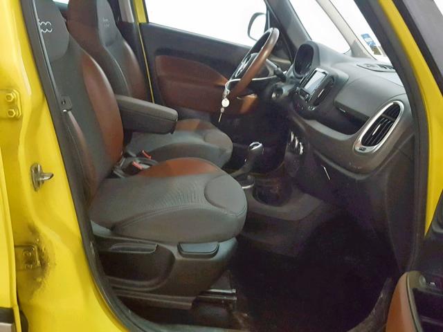 ZFBCFADH3EZ023599 - 2014 FIAT 500L TREKK YELLOW photo 5