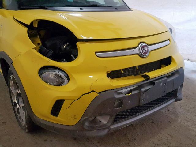 ZFBCFADH3EZ023599 - 2014 FIAT 500L TREKK YELLOW photo 9