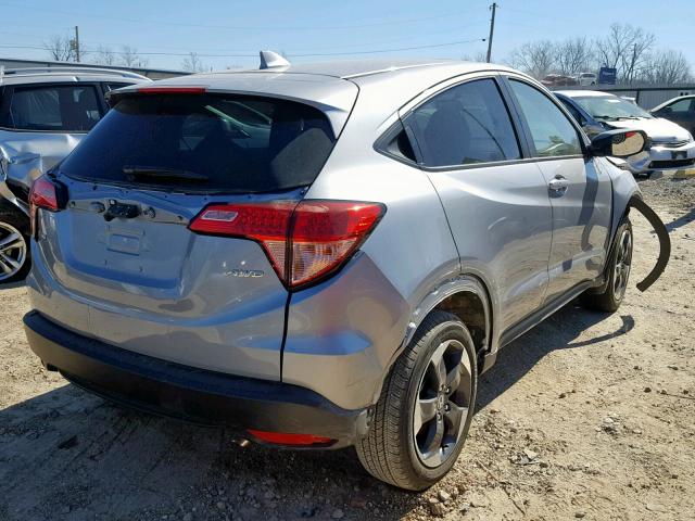 3CZRU6H5XJG714563 - 2018 HONDA HR-V EX SILVER photo 4