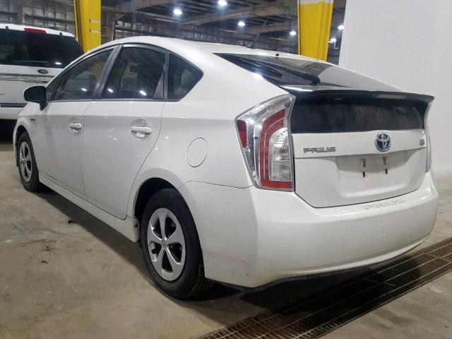 JTDKN3DU2C5424859 - 2012 TOYOTA PRIUS WHITE photo 3