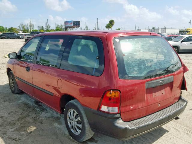 2FMZA5040YBB26563 - 2000 FORD WINDSTAR W RED photo 3