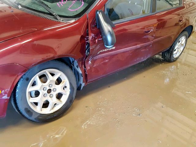 1B3AS46CX1D110685 - 2001 DODGE NEON SE RED photo 9