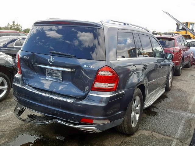 4JGBF7BE2AA583834 - 2010 MERCEDES-BENZ GL 450 4MA GRAY photo 4