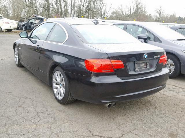 WBAKE5C57DJ107445 - 2013 BMW 328 I SULE BLACK photo 3