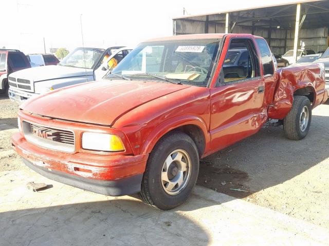 1GTCS19Z3S8539165 - 1995 GMC SONOMA RED photo 2