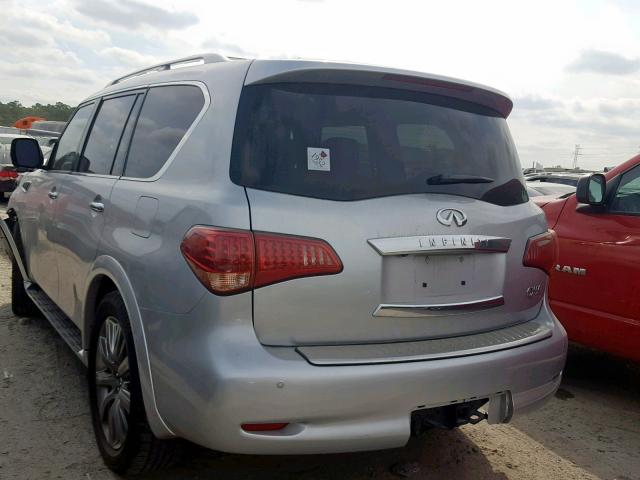 JN8AZ2NF2C9518859 - 2012 INFINITI QX56 SILVER photo 3