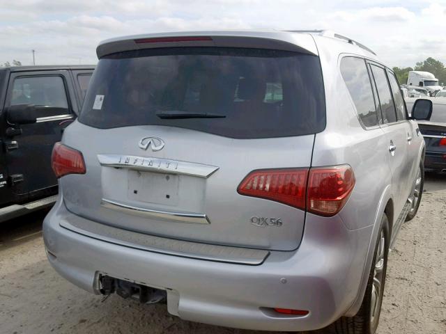 JN8AZ2NF2C9518859 - 2012 INFINITI QX56 SILVER photo 4