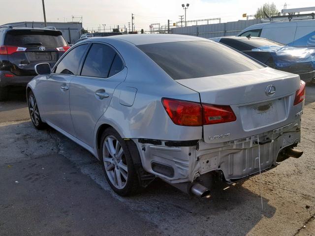 JTHBK262862009726 - 2006 LEXUS IS 250 SILVER photo 3