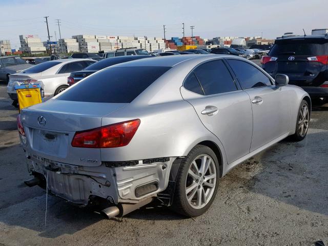 JTHBK262862009726 - 2006 LEXUS IS 250 SILVER photo 4