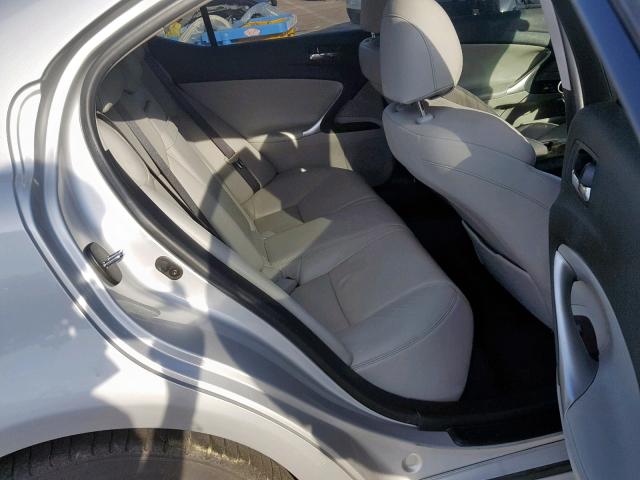 JTHBK262862009726 - 2006 LEXUS IS 250 SILVER photo 6