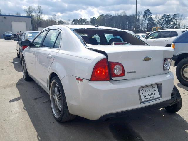 1G1ZB5EB3AF111013 - 2010 CHEVROLET MALIBU LS WHITE photo 3