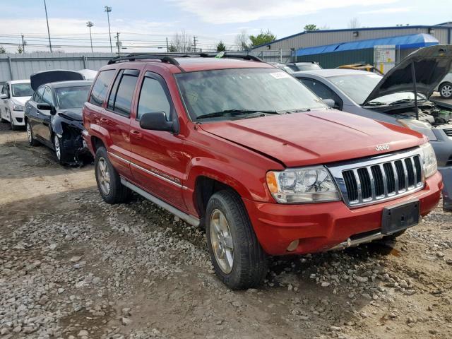 1J8GW68J14C174444 - 2004 JEEP GRAND CHER BURGUNDY photo 1