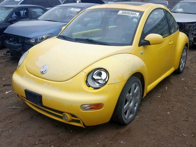 3VWDD21C82M429586 - 2002 VOLKSWAGEN NEW BEETLE ყვითელი ფოტო 2