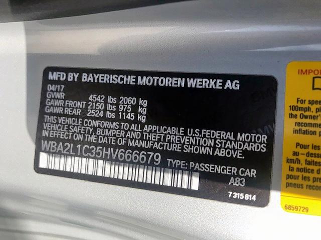 WBA2L1C35HV666679 - 2017 BMW M240I  photo 10