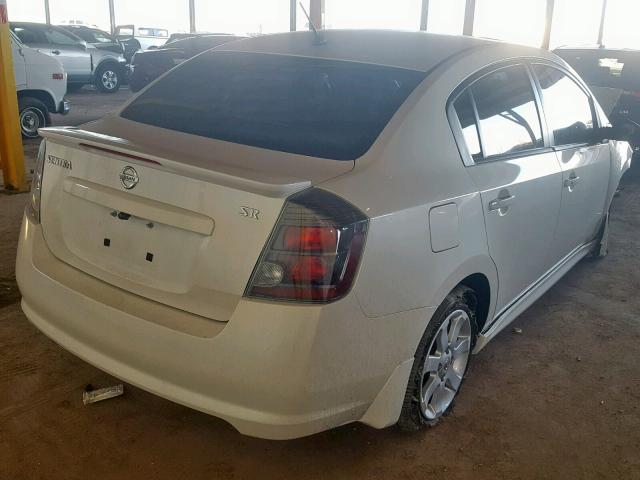 3N1AB6AP2CL625829 - 2012 NISSAN SENTRA 2.0 WHITE photo 4