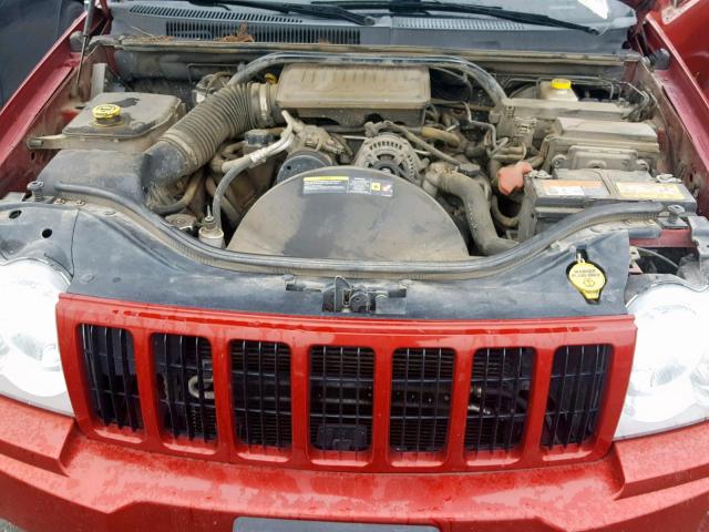 1J4GS48K66C178230 - 2006 JEEP GRAND CHER RED photo 7