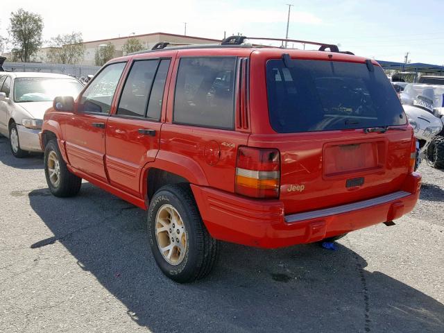 1J4GZ78S4VC737916 - 1997 JEEP GRAND CHER RED photo 3