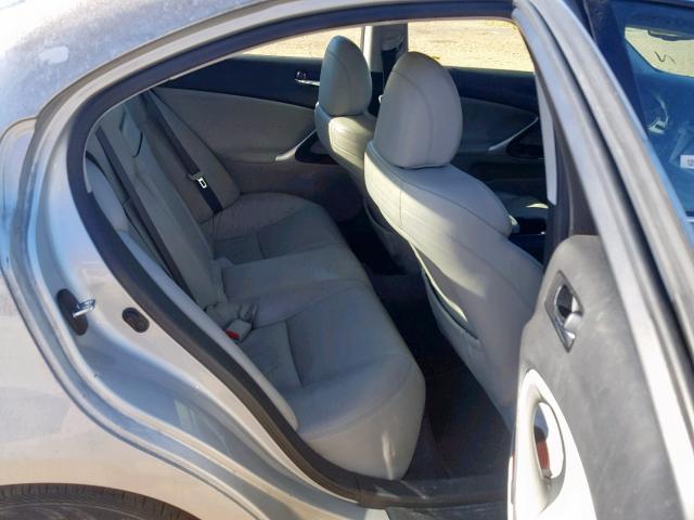 JTHCK262082019948 - 2008 LEXUS IS 250 SILVER photo 6