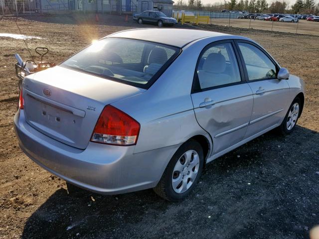 KNAFE122685501597 - 2008 KIA SPECTRA EX SILVER photo 4