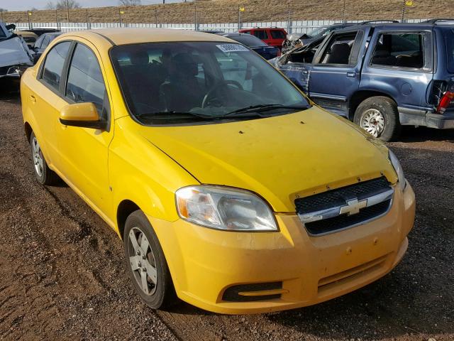 KL1TD56E39B308385 - 2009 CHEVROLET AVEO LS YELLOW photo 1