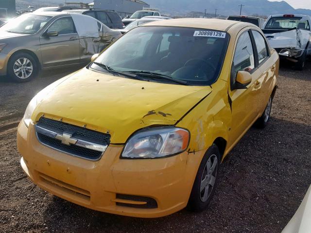 KL1TD56E39B308385 - 2009 CHEVROLET AVEO LS YELLOW photo 2