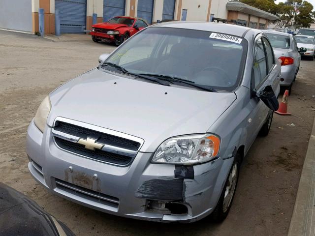 KL1TG56677B171528 - 2007 CHEVROLET AVEO LT SILVER photo 2