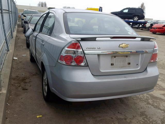 KL1TG56677B171528 - 2007 CHEVROLET AVEO LT SILVER photo 3