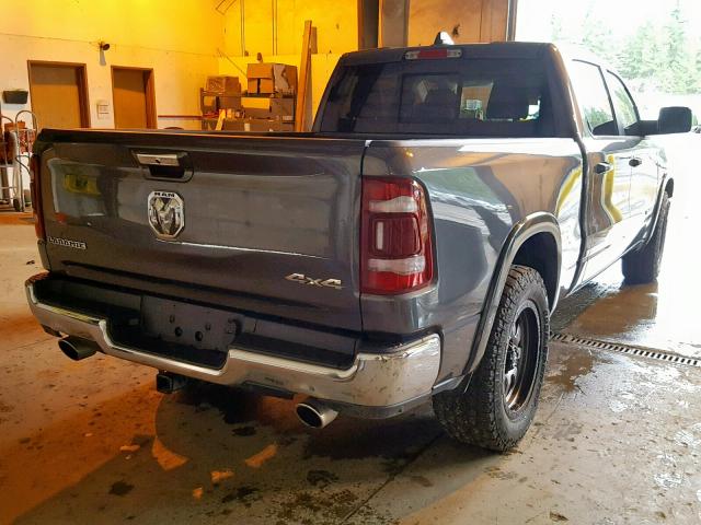 1C6SRFRT9KN553029 - 2019 RAM 1500 LARAM GRAY photo 4