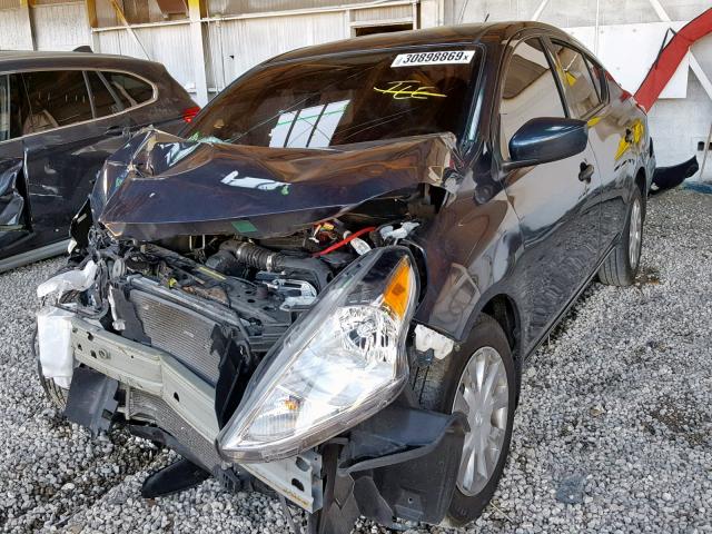 3N1CN7AP6HL857802 - 2017 NISSAN VERSA S BLACK photo 2