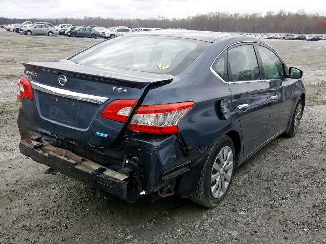 3N1AB7AP4DL562160 - 2013 NISSAN SENTRA S GREEN photo 4