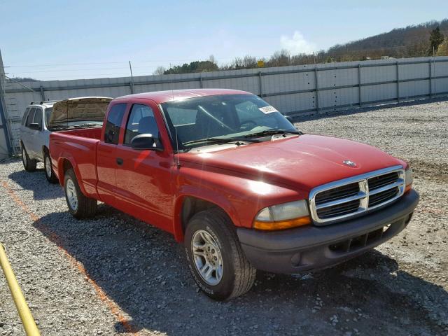 1D7GL12K14S639157 - 2004 DODGE DAKOTA SXT RED photo 1