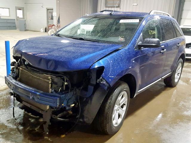 2FMDK4GC7DBA77807 - 2013 FORD EDGE SE BLUE photo 2