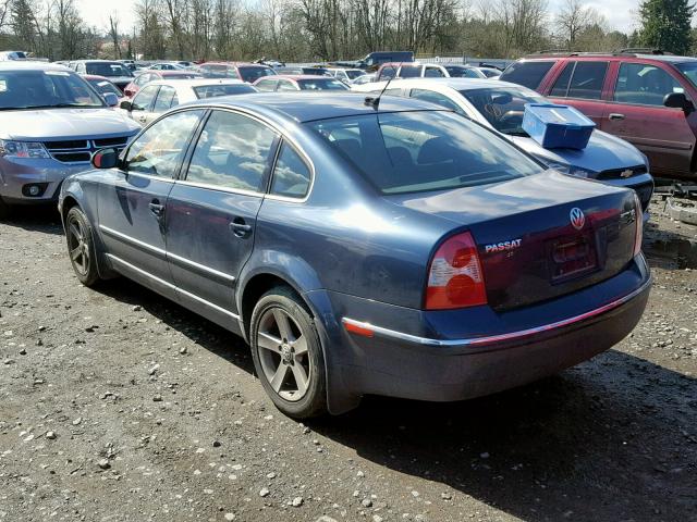 WVWRH63BX4P203376 - 2004 VOLKSWAGEN PASSAT GLX BLUE photo 3