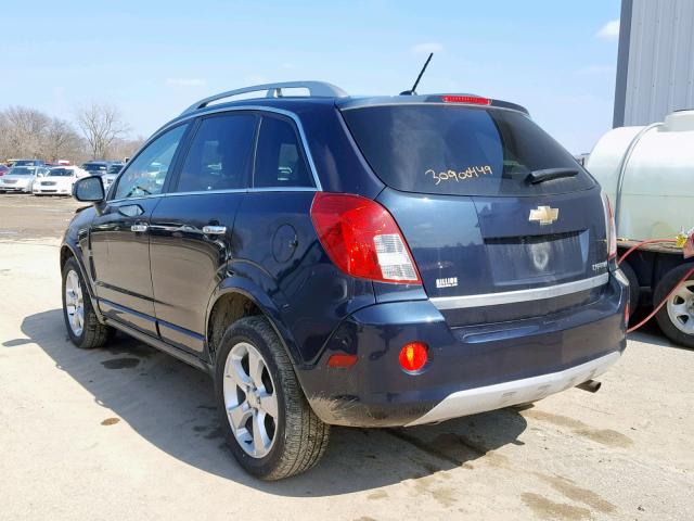 3GNAL3EK1ES662880 - 2014 CHEVROLET CAPTIVA LT BLUE photo 3