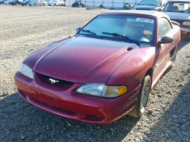 1FALP45X4VF197433 - 1997 FORD MUSTANG GT RED photo 2