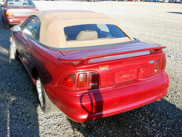 1FALP45X4VF197433 - 1997 FORD MUSTANG GT RED photo 3