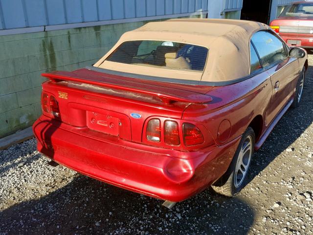 1FALP45X4VF197433 - 1997 FORD MUSTANG GT RED photo 4