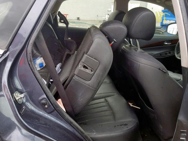 JN1AJ0HP8AM703085 - 2010 INFINITI EX35 BASE BLUE photo 6