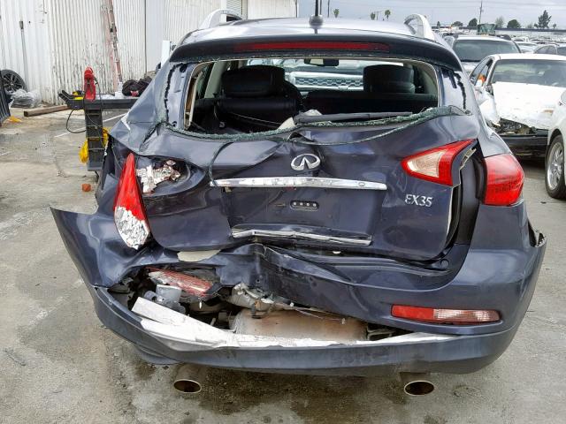 JN1AJ0HP8AM703085 - 2010 INFINITI EX35 BASE BLUE photo 9