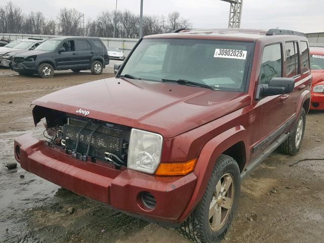 1J8HG48K47C518190 - 2007 JEEP COMMANDER RED photo 2