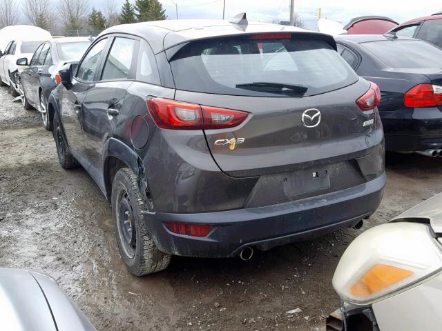 JM1DKDC79J0300374 - 2018 MAZDA CX-3 TOURI GRAY photo 3