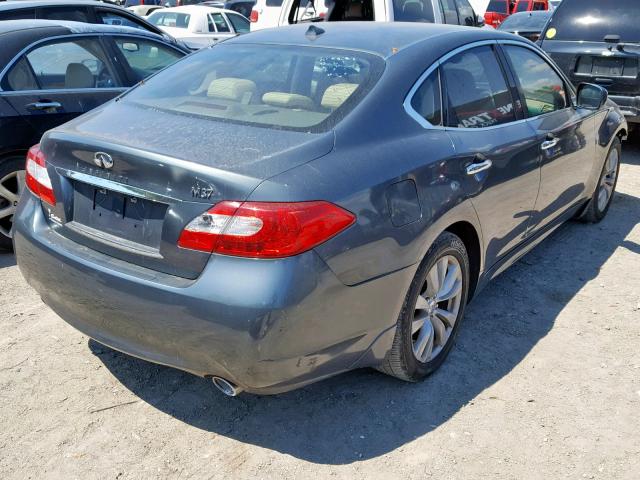 JN1BY1AP6BM321817 - 2011 INFINITI M37 BLUE photo 4