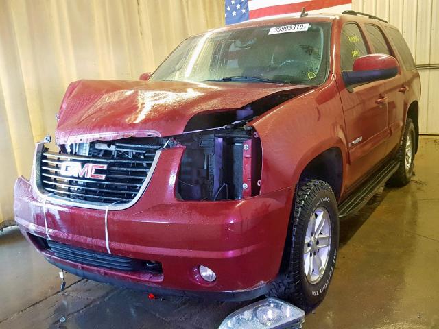 1GKFK13007R213157 - 2007 GMC YUKON MAROON photo 2