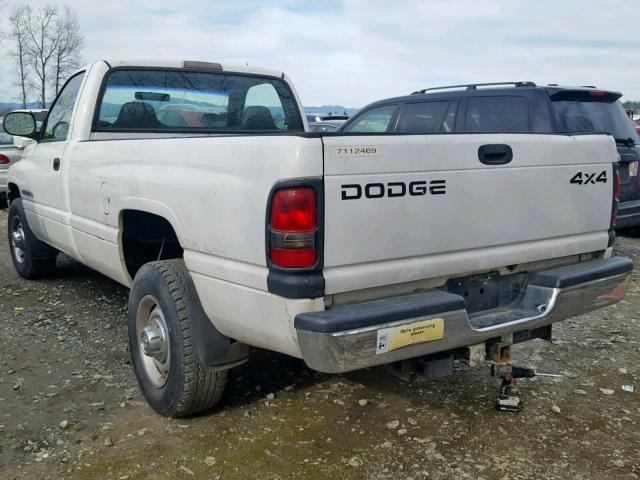 3B7KC26Z71M545760 - 2001 DODGE RAM 2500 WHITE photo 3