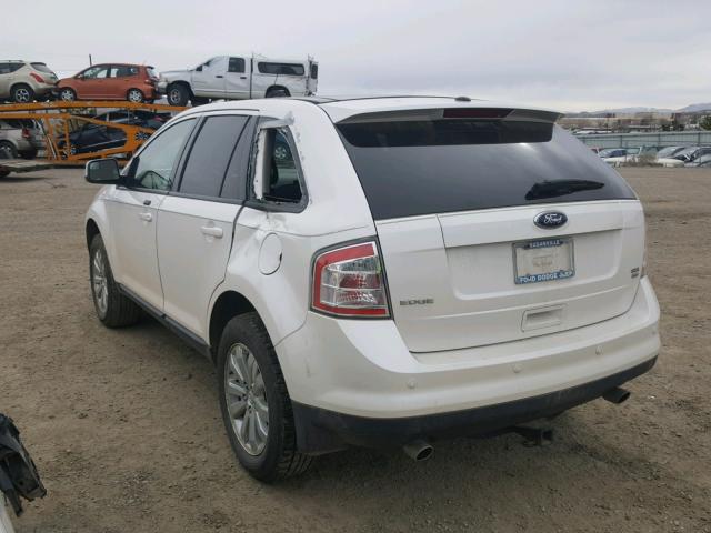 2FMDK48C49BA64180 - 2009 FORD EDGE SEL WHITE photo 3