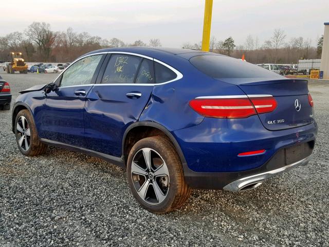 WDC0J4KB4KF513135 - 2019 MERCEDES-BENZ GLC COUPE BLUE photo 3