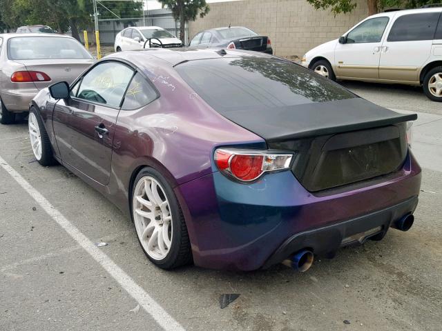 JF1ZNAA15D1710782 - 2013 TOYOTA SCION FR-S PURPLE photo 3