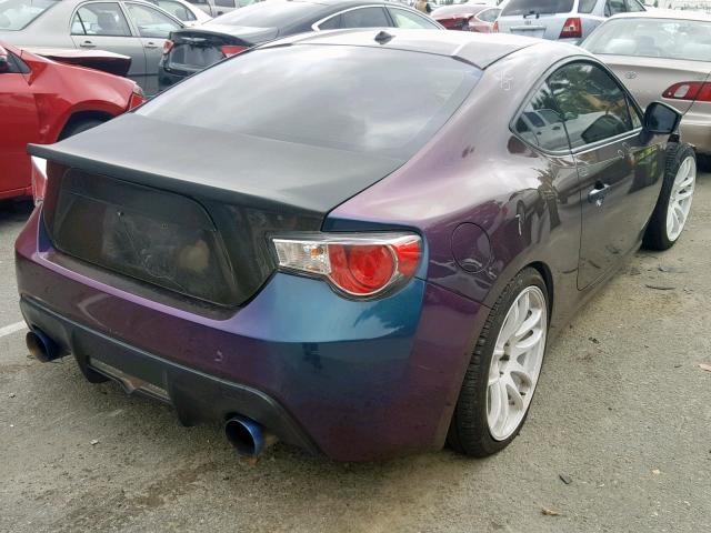 JF1ZNAA15D1710782 - 2013 TOYOTA SCION FR-S PURPLE photo 4